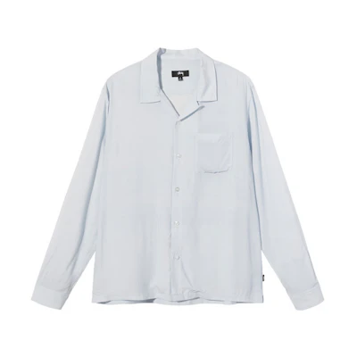 Stüssy Stussy Portrait Print Long Sleeve Vintage Shirt Unisex - Light Gray. Stussy-SS21-3