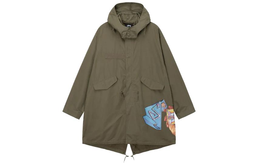 Stüssy Stussy Printed Detachable Hood Vintage Parka Jacket Unisex 115687 圖 2