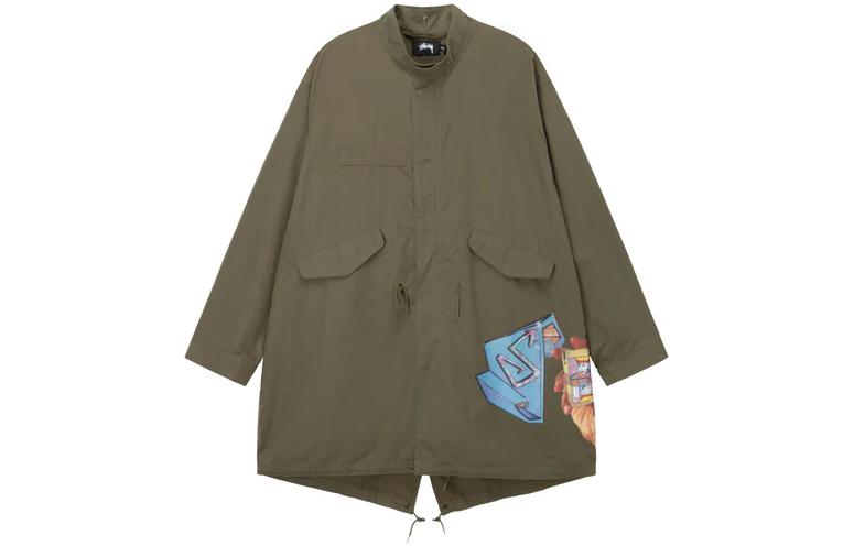 Stüssy Stussy Printed Detachable Hood Vintage Parka Jacket Unisex 115687 圖 3