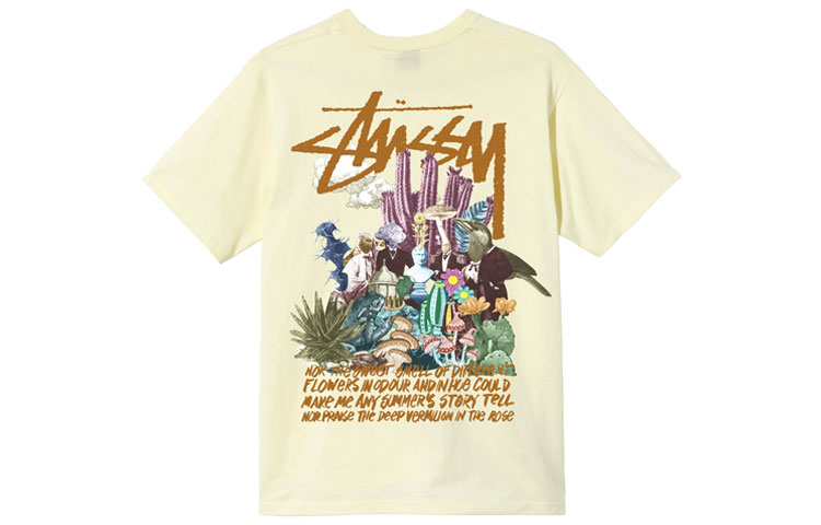 Stüssy Stussy Psychedelic Graphic Tee Retro Unisex Casual Short Sleeve T-Shirt. 1904663 圖 2