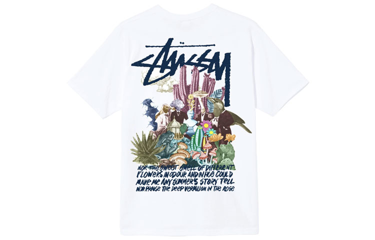 Stüssy Stussy Psychedelic Graphic Tee Retro Unisex Casual Short Sleeve T-Shirt. 1904663 圖 9