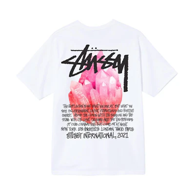 Stüssy Stussy Reflection Tee Pink Crystal Diamond Logo Vintage Unisex T-Shirt. 1904712