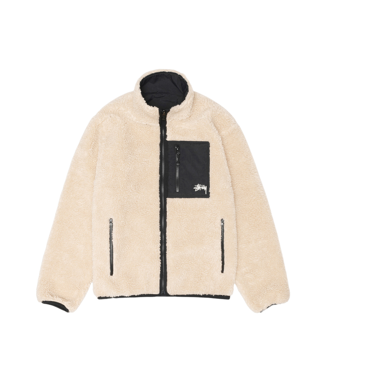 Stüssy STUSSY Retro Fleece Stand Collar Jacket Unisex Casual Outerwear. SUSJK0118529M-1