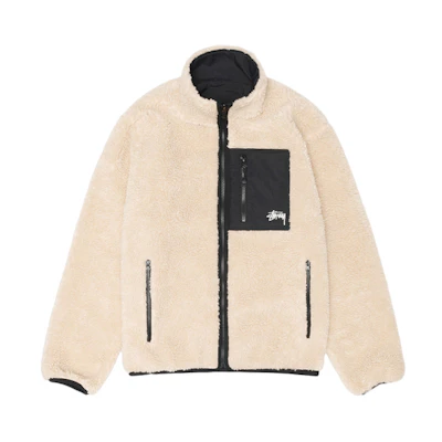 Stüssy STUSSY Retro Fleece Stand Collar Jacket Unisex Casual Outerwear. SUSJK0118529M-1