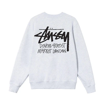 Stüssy Stussy Retro Letter Crewneck Sweatshirt Unisex Gray 3913613