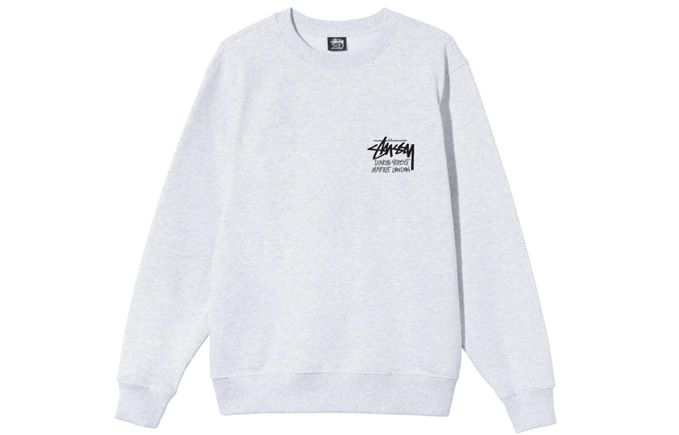 Stüssy Stussy Retro Letter Crewneck Sweatshirt Unisex Gray 3913613 圖 3