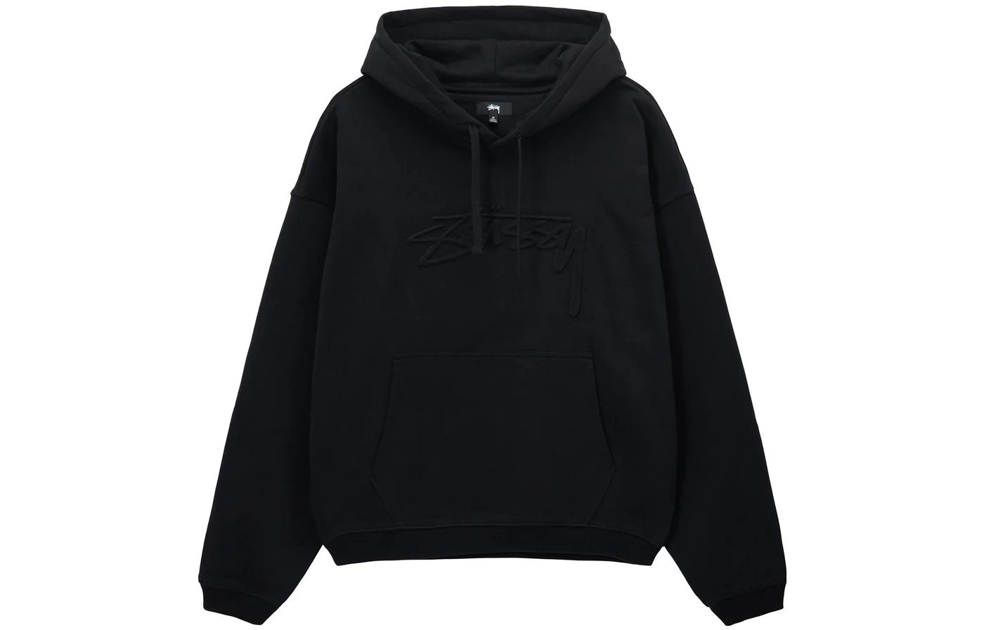 Stüssy Stussy Retro Pullover Hoodie with Logo, Kangaroo Pocket, Unisex. 118516