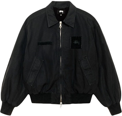 Stüssy Stussy Ribbed Zip Collar Logo Loose Fit Retro Jacket Unisex 115837 Buy Stüssy Stussy Ribbed Zip Collar Logo Loose Fit Retro Jacket Unisex 115837