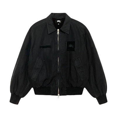 Stüssy Stussy Ribbed Zip Collar Logo Loose Fit Retro Jacket Unisex 115837