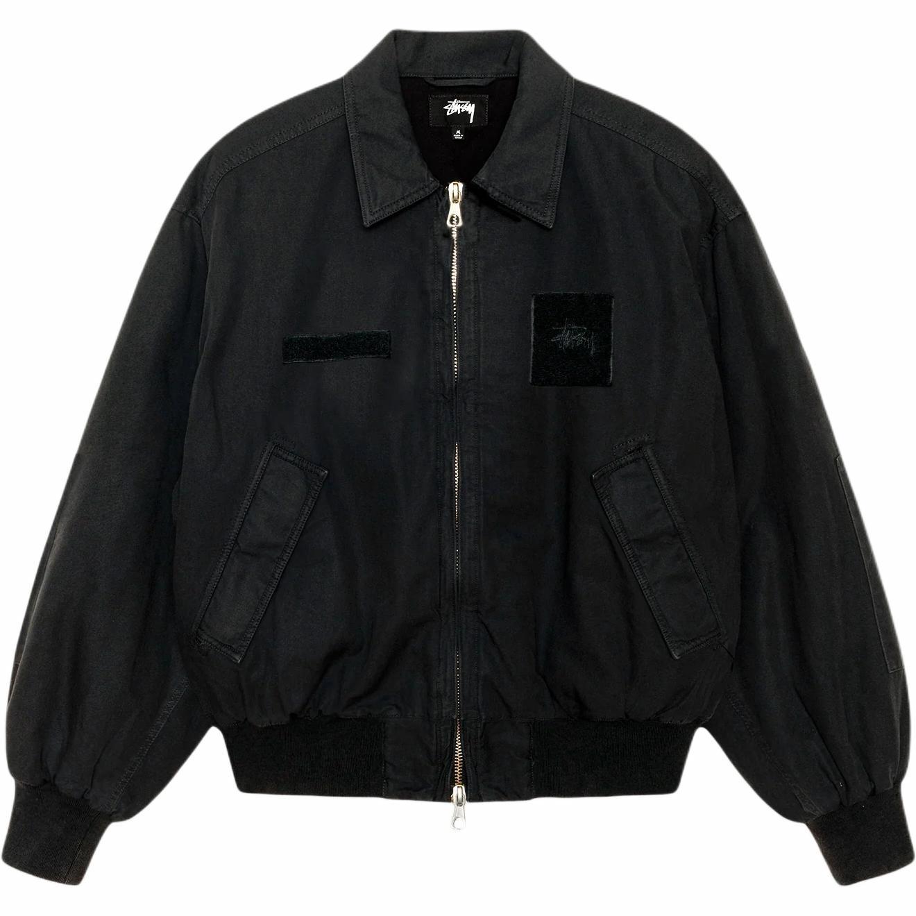 Order Stüssy Stussy Ribbed Zip Collar Logo Loose Fit Retro Jacket Unisex 115837