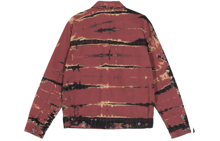 Stüssy Stussy Rip Dye Ranch Jacket Red Vintage Tie-Dye Unisex Casual Jacket. 115515 圖 3