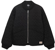 Stüssy Stussy S Quilted FW22 Unisex Thick Warm Baseball Zip Jacket 115670 Stüssy Stussy S Quilted FW22 Unisex Thick Warm Baseball Zip Jacket 115670