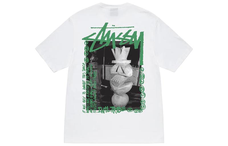 Stüssy Stussy Sculpture Letter Print Crewneck Unisex Short Sleeve T-Shirt. 1904876