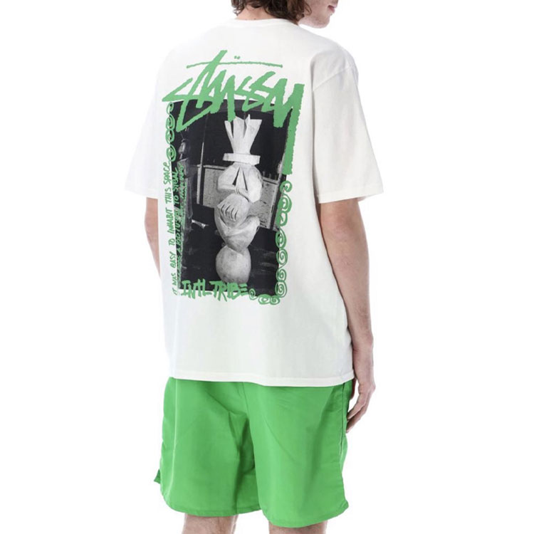Cheap Stüssy Stussy Sculpture Letter Print Crewneck Unisex Short Sleeve T-Shirt. 1904876