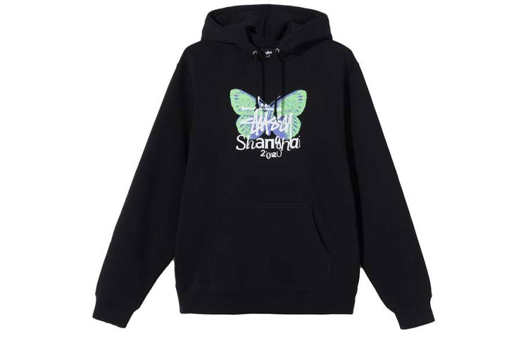 Stüssy Stussy Shanghai Exclusive  Vintage Butterfly Print Hoodie. Stussy-FW-2