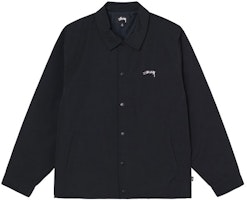 Stüssy Stussy Smooth Stock Coach Jacket Retro Unisex Black Casual Outerwear. 115594 Stüssy Stussy Smooth Stock Coach Jacket Retro Unisex Black Casual Outerwear. 115594