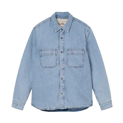 Stüssy Stussy Solid Color Button-Up Denim Long Sleeve Vintage Shirt Unisex. 1110244
