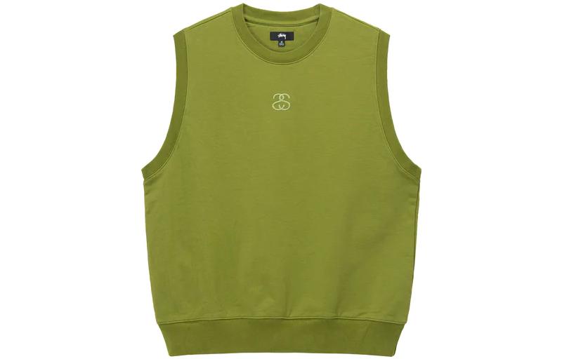 Stüssy Stussy Solid Logo Embroidered Crewneck Retro Vest Unisex. 118518 圖 7