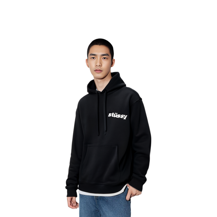 Stüssy Stussy Spiral Earth Lettering Hoodie Black Unisex Vintage Style. 318038 圖 4