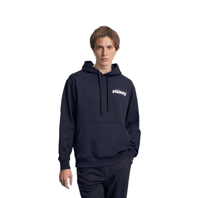 Stüssy Stussy Spiral Earth Lettering Hoodie Black Unisex Vintage Style. 318038 圖 5