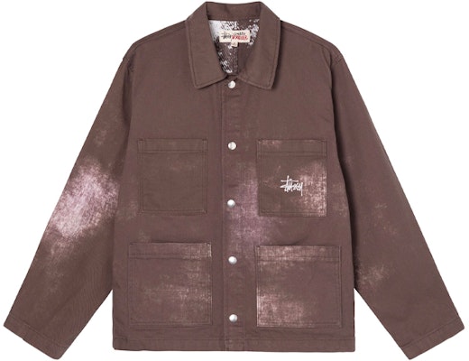 ステューシー スポッテッド ブリーチ ヴィンテージ 長袖 ジャケット ブラウン ユニセックス 115575 Buy ステューシー スポッテッド ブリーチ ヴィンテージ 長袖 ジャケット ブラウン ユニセックス 115575