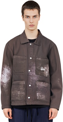 ステューシー スポッテッド ブリーチ ヴィンテージ 長袖 ジャケット ブラウン ユニセックス 115575 Purchase ステューシー スポッテッド ブリーチ ヴィンテージ 長袖 ジャケット ブラウン ユニセックス 115575