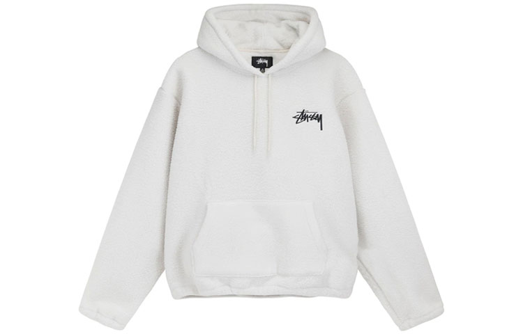 Stüssy Stussy SS22 Bronson Sherpa Hoodie Classic Logo Print Fleece Unisex Vintage Style. 118481