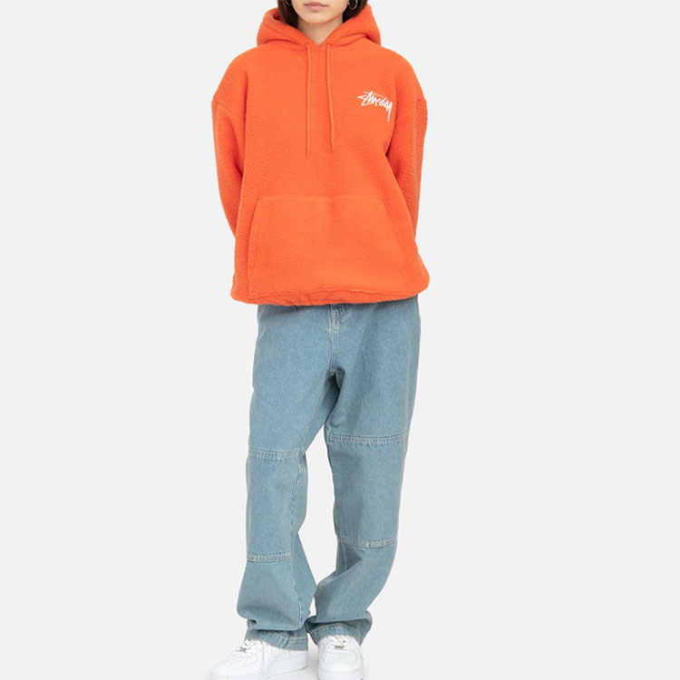 Shop Stüssy Stussy SS22 Bronson Sherpa Hoodie Classic Logo Print Fleece Unisex Vintage Style. 118481