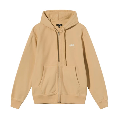 Stüssy Stussy SS22 Classic Embroidered Logo Zip-Up Hoodie Unisex Vintage Style Pullover 118471