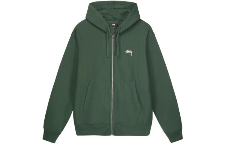 Stüssy Stussy SS22 Classic Embroidered Logo Zip-Up Hoodie Unisex Vintage Style Pullover 118471 圖 13