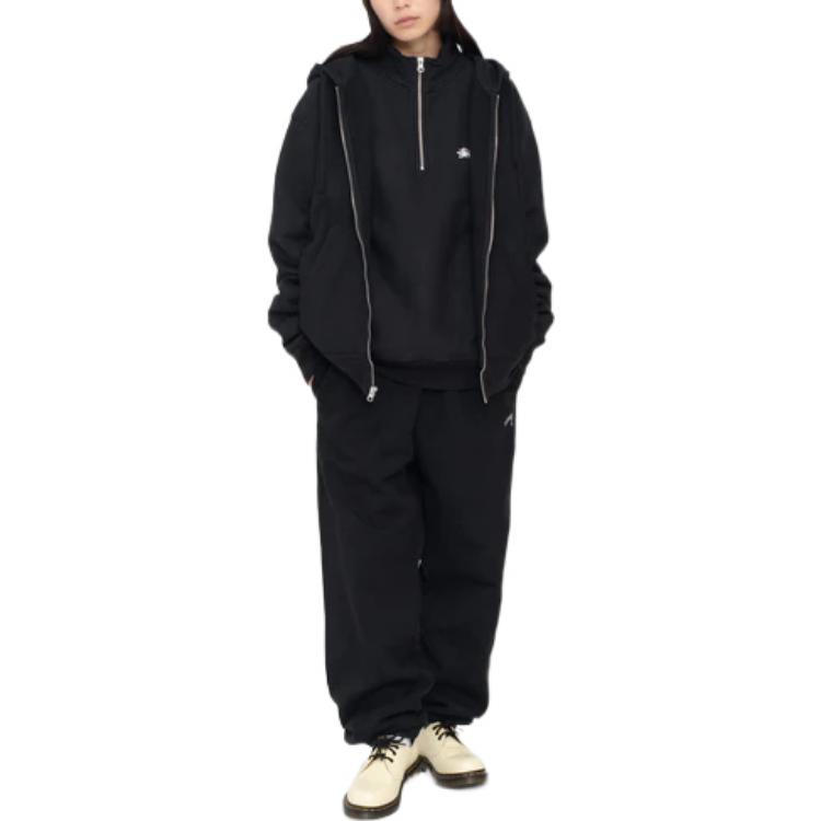 Stüssy Stussy SS22 Classic Embroidered Logo Zip-Up Hoodie Unisex Vintage Style Pullover 118471 圖 20