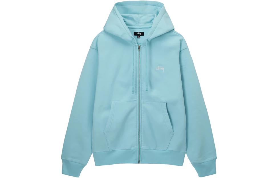 Stüssy Stussy SS22 Classic Embroidered Logo Zip-Up Hoodie Unisex Vintage Style Pullover 118471 圖 2