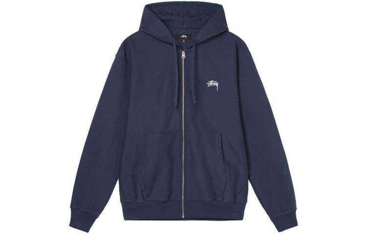 Stüssy Stussy SS22 Classic Embroidered Logo Zip-Up Hoodie Unisex Vintage Style Pullover 118471 圖 9