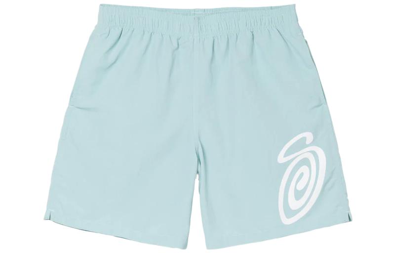 Shop Stüssy Stussy SS22 Curly S Water Short Vintage Sport Shorts Unisex with Swirl Logo. 113147