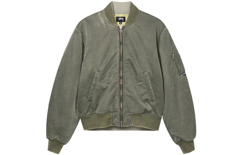 Stüssy Stussy SS22 Dyed Nylon Bomber Jacket Unisex Retro American Style Outerwear. 115618 圖 13