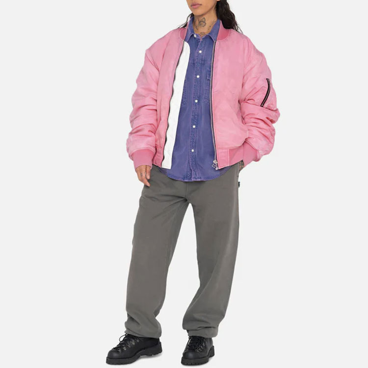 Stüssy Stussy SS22 Dyed Nylon Bomber Jacket Unisex Retro American Style Outerwear. 115618 圖 8