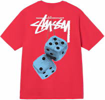 Order Stüssy Stussy SS22 Fuzzy Dice Graphic Tee Unisex Crewneck Short Sleeve T-Shirt. 1904765