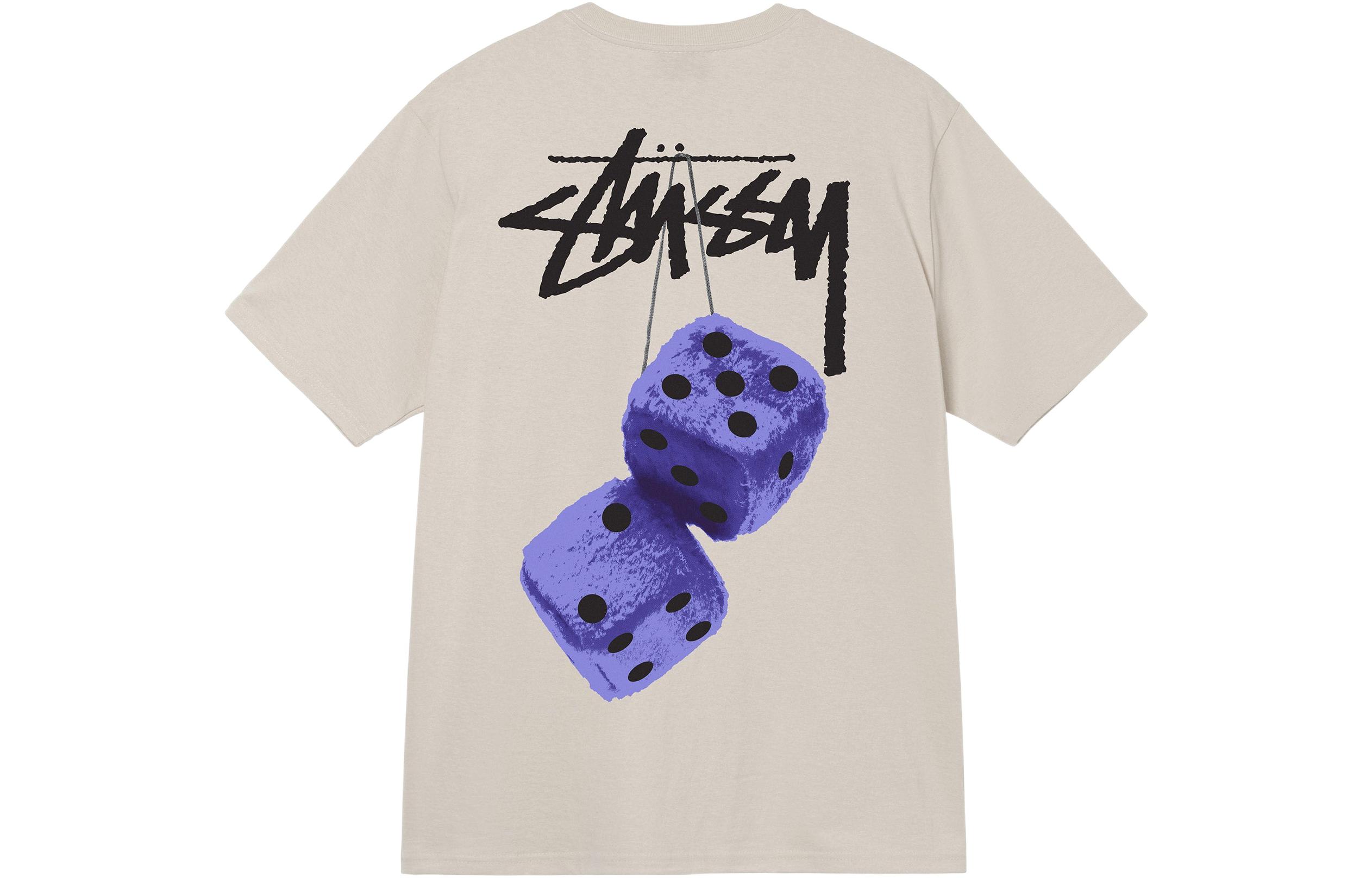 Shop Stüssy Stussy SS22 毛絨骰子圖案男女款短袖圓領T恤. 1904765