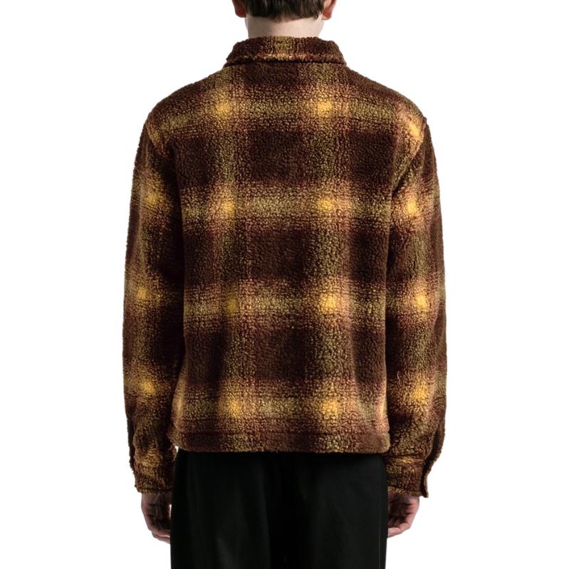 Stüssy Stussy SS22 Shadow Plaid Sherpa Zip Shirt Vintage Retro Streetwear Jacket Mens. 1110224 圖 12