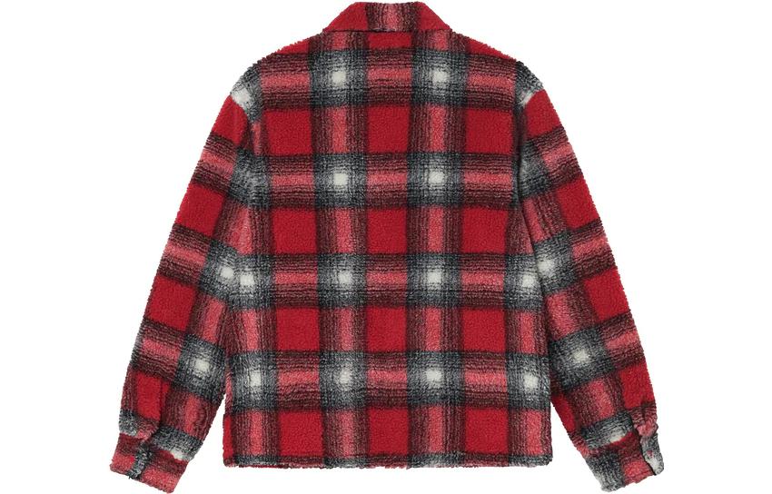 Stüssy Stussy SS22 Shadow Plaid Sherpa Zip Shirt Vintage Retro Streetwear Jacket Mens. 1110224 圖 19