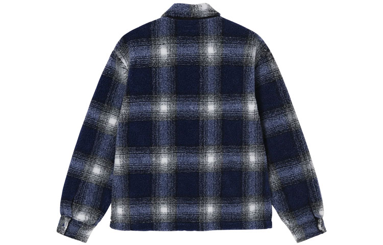 Stüssy Stussy SS22 Shadow Plaid Sherpa Zip Shirt Vintage Retro Streetwear Jacket Mens. 1110224 圖 3