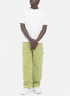 Stüssy Stussy SS22 Stone Washed Canvas Work Pant Green - Unisex Vintage Straight Jeans. 116541 Shop Stüssy Stussy SS22 Stone Washed Canvas Work Pant Green - Unisex Vintage Straight Jeans. 116541