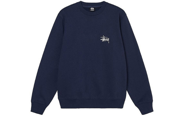 Stüssy Stussy SS22 Unisex Solid Logo Crewneck Long Sleeve Pullover Sweatshirt 1914762