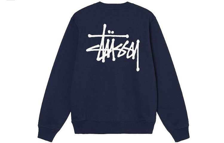 Stüssy Stussy SS22 Unisex Solid Logo Crewneck Long Sleeve Pullover Sweatshirt 1914762 圖 5