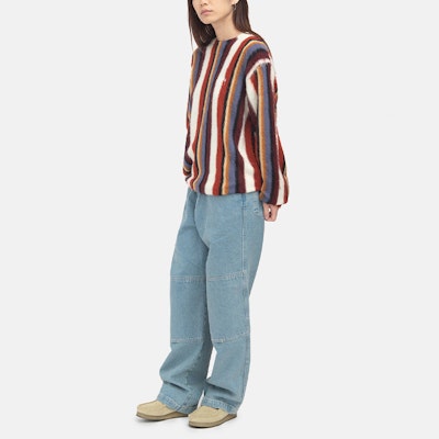 Stüssy Stussy SS22 直條紋復古針織毛衣 中性款式 117108 3