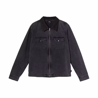 Stüssy Stussy SS22 Washed Canvas Denim Work Shirt Unisex Retro Long Sleeve Casual Shirt 1110129