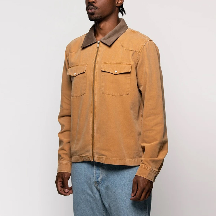 Stüssy Stussy SS22 Washed Canvas Denim Work Shirt Unisex Retro Long Sleeve Casual Shirt 1110129 圖 7