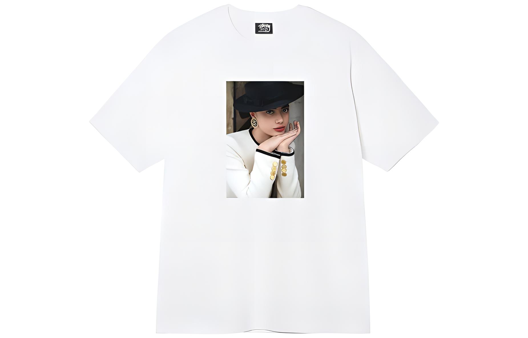 Stüssy Stussy SS22 White Graphic Crewneck Cotton Vintage Unisex Couple T-Shirt. 3903776