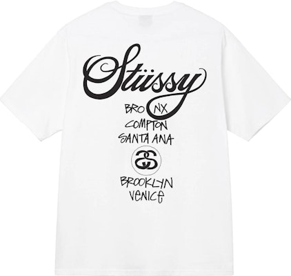 Stüssy Stussy SS22 World Tour Tee Graphic Print Vintage Crewneck Unisex T-Shirt 3903713 Sizing Stüssy Stussy SS22 World Tour Tee Graphic Print Vintage Crewneck Unisex T-Shirt 3903713