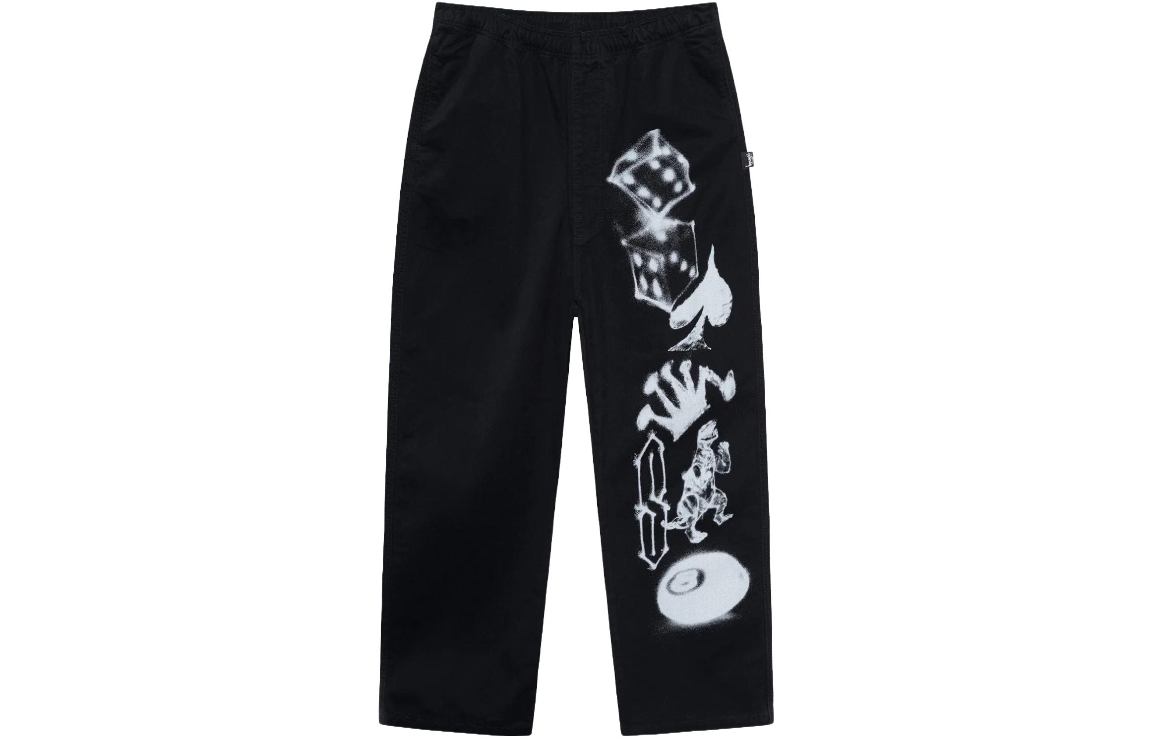 Order Stüssy Stussy SS23 Airbrush Icon Beach Pants Unisex Black Vintage Denim Casual Style. 116622